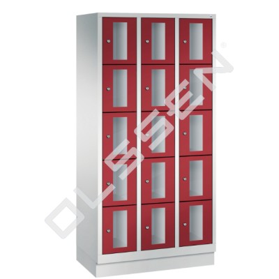 CLASSIC Locker with transparent doors (15 narrow compartments)